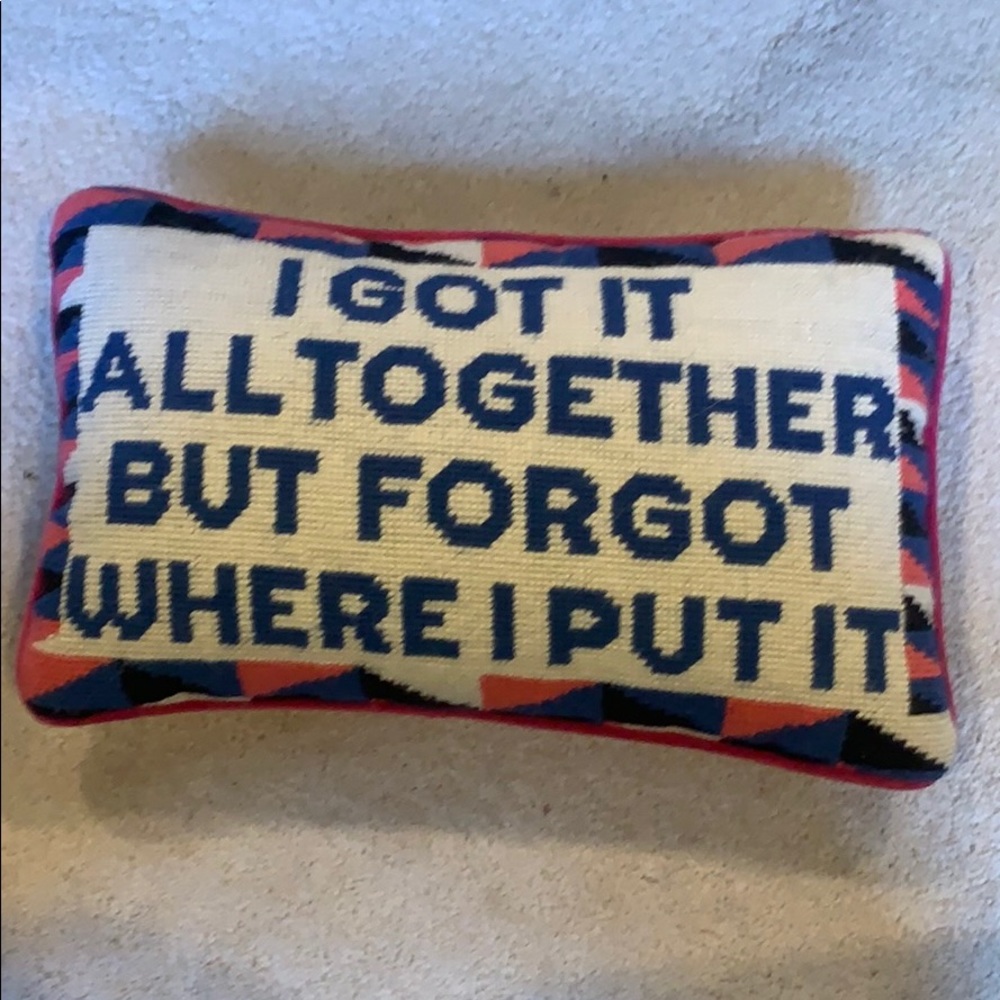 Furbish needlepoint pillow
